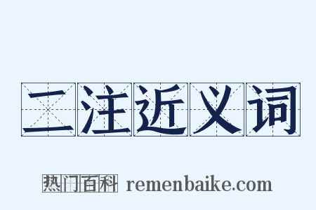 二注近义词是什么意思的图片